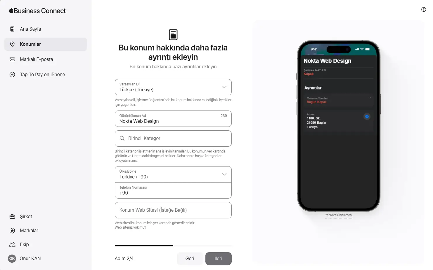 Apple Haritalara İşletme Ekleme Apple Maps Connect Rehberi 5