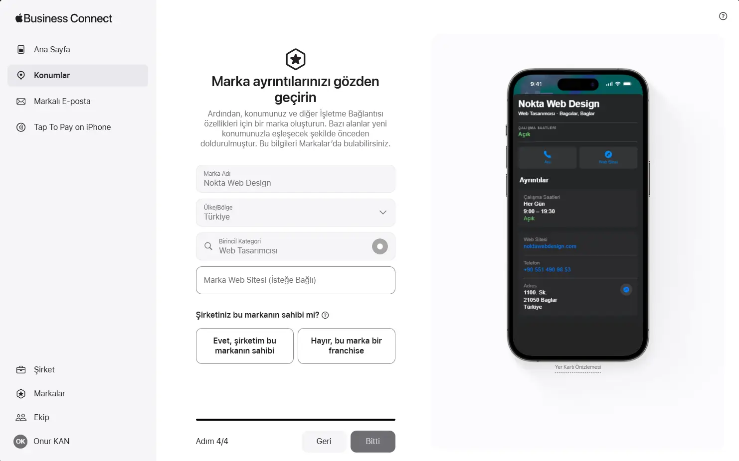 Apple Haritalara İşletme Ekleme Apple Maps Connect Rehberi 7