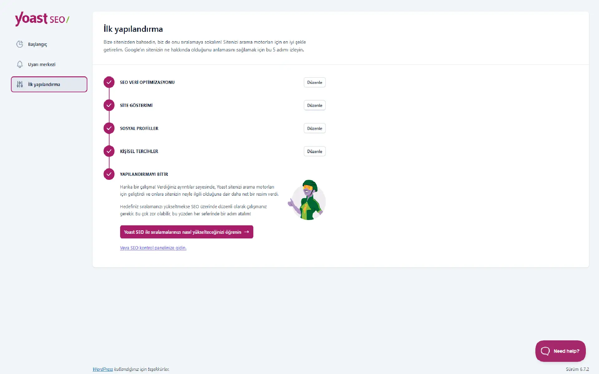 Yoast SEO İlk Yapılandırma Adımları